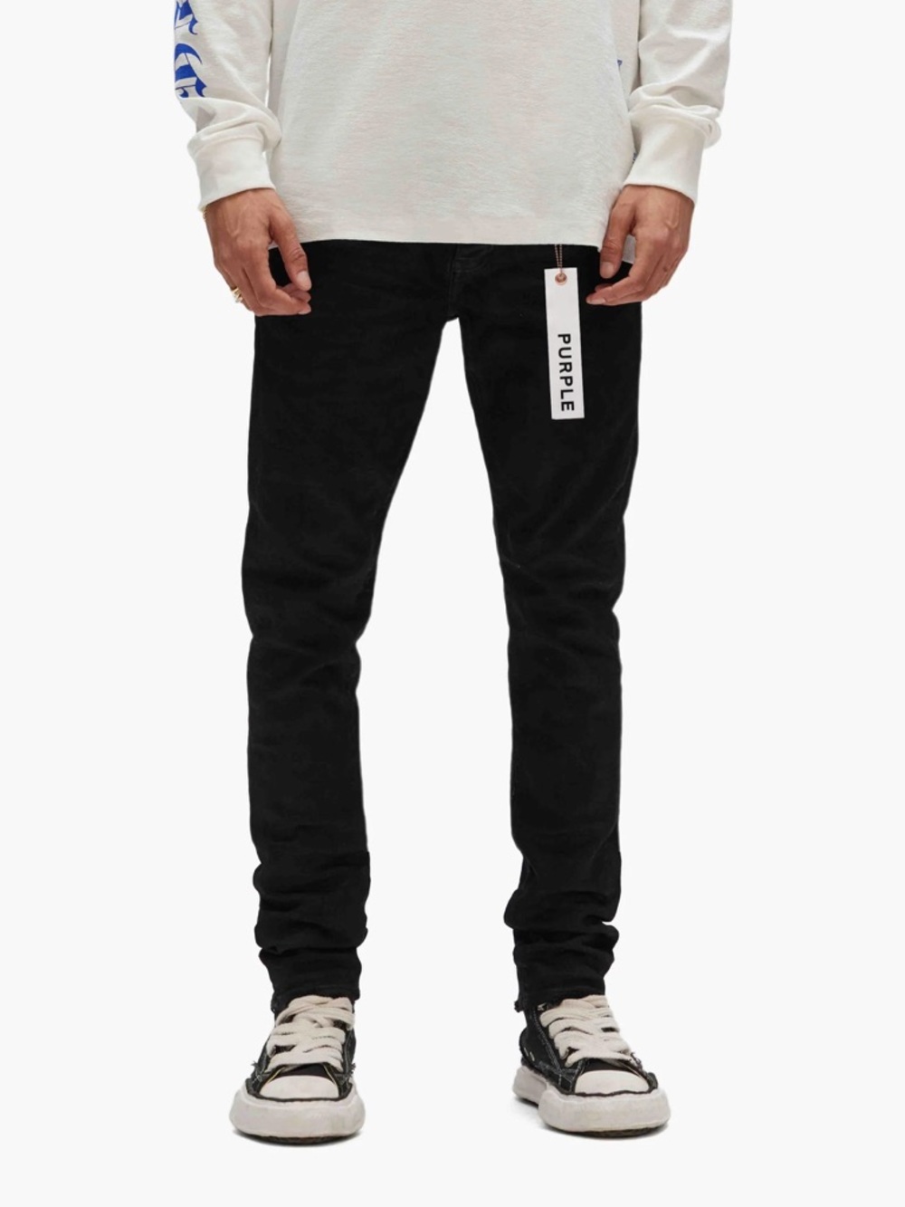 PURPLE P001 Black Slim Fit Men’s Jeans
